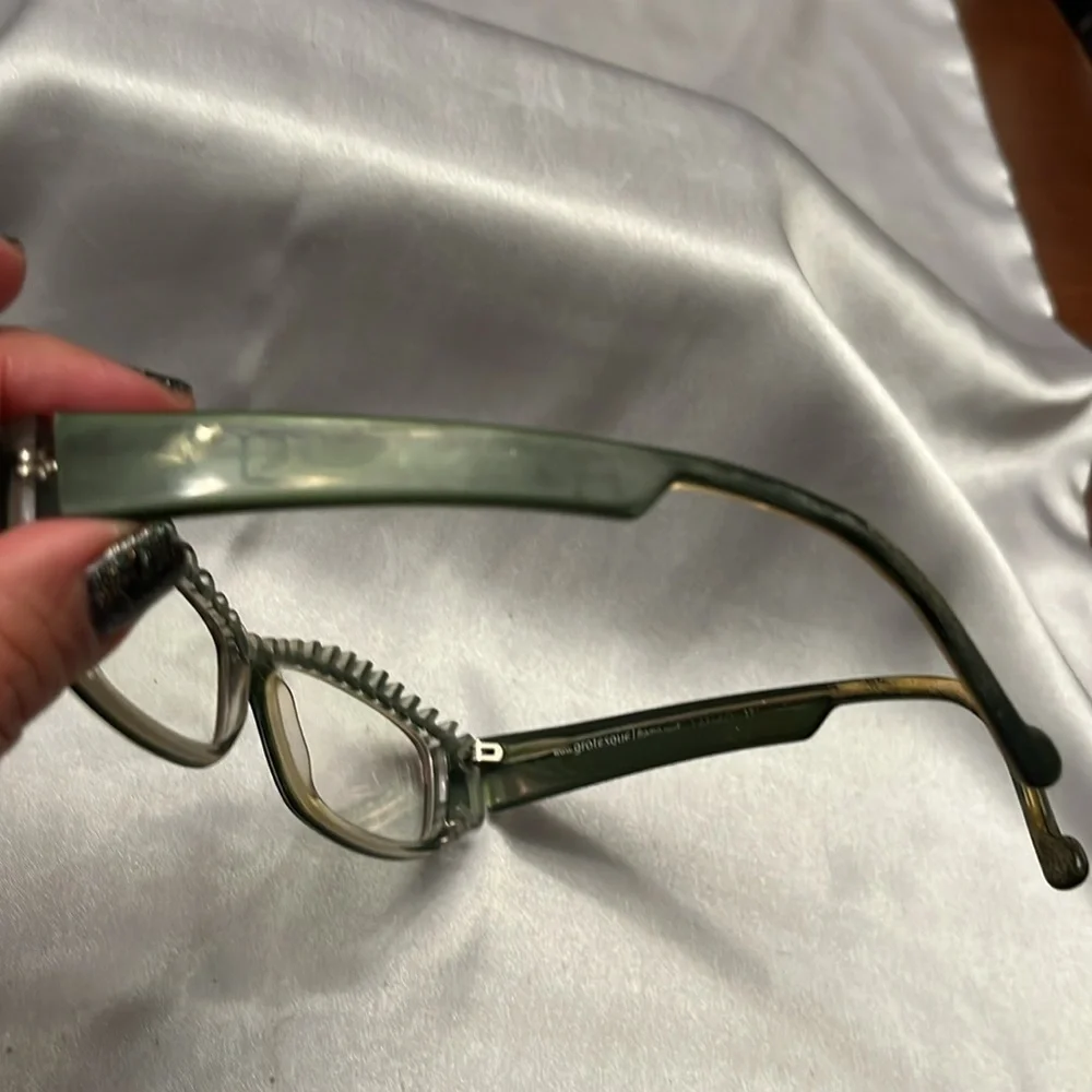 Designer Grotesque Eyeglasses Dark Green